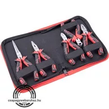 mini fogó klt. 5 db; kombinált-(125mm), oldalcsípő-(115mm), rádiós-(125mm), h.kcsípő(115mm), h.csőrű fogó(150mm), TÜV/GS