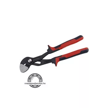   vízpumpa fogó, 250mm, egyenes pofák, CrV50, max nyitás 36 mm, TPR nyél, akasztós papír szerszámtartó