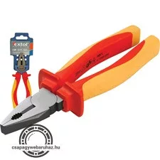 kombinált fogó, 160mm, szigetelt,1000V VDE, DIN ISO 5746, CV, duál piros/sárga nyél, akasztós szerszámtartó