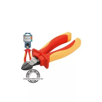   oldalcsípő fogó, 160mm, szigetelt, 1000V, VDE, DIN ISO 5749, CV, duál piros/sárga nyél, akasztós szerszámtartó
