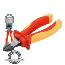 oldalcsípő fogó, 160mm, szigetelt, 1000V, VDE, DIN ISO 5749, CV, duál piros/sárga nyél, akasztós szerszámtartó