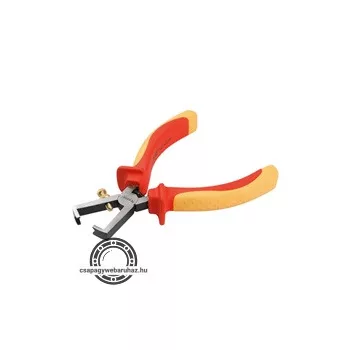   blankoló fogó; 160mm, szigetelt, 1000V VDE, DIN ISO 5745, CV, duál piros/sárga nyél, akasztós szerszámtartó