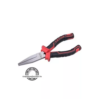   lapos fogó; 160mm, duál  vörös/fekete, TPR nyél, akasztós szerszámtartó