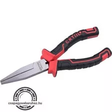 lapos fogó; 160mm, duál  vörös/fekete, TPR nyél, akasztós szerszámtartó