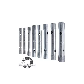   csőkulcs klt., 10db (8 csőkulcs+2 hajtóvas), CrV., 6-22mm (6×7;8×9;10×11;12×13;14×15; 16×17;18×19;20×22)