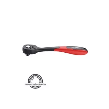   racsnis hajtókar, CV., 72 fog, hajlított szár, csúszásgátló TPR markolat; 1/4", 150mm