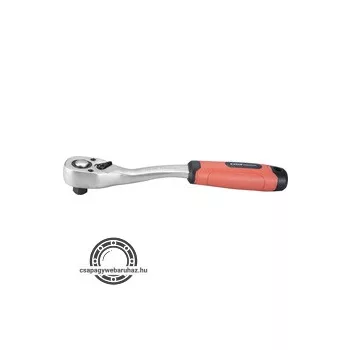   racsnis hajtókar, CV., 45 fog, hajlított szár, csúszásgátló TPR markolat; 1/4", 153 mm