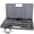 menetfúró- és menetmetsző klt., 23 db; M12-M14-M16-M18-M20+hajtóvas+befogó, ötvözött szerszámacél, műanyag koffer