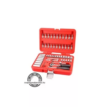   dugókulcs klt. CV., 45fog; 1/4", 57db, dugófejek: 4-14mm, bitdugófej (-, +, imbusz, torx)