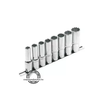   hosszított Multi Lock dugófej klt. ; 1/2", 8db 10, 12, 13, 14, 16, 17, 19, 22mm, tartó sínen