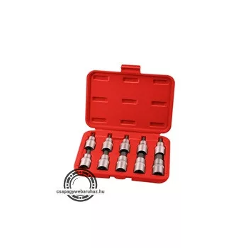   bitdugófej klt., 10db, imbusz,  1/2"×55mm (HEX 3-4-5-6-7-8-10-12-14-17), CrV/S2