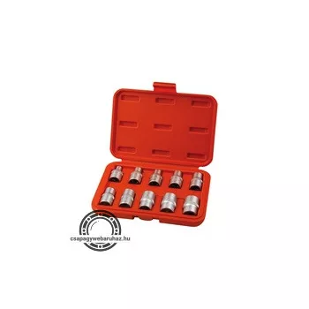   bitdugófej klt. belső, 10db, TORX,  1/2"×38mm (E8-10-11-12-14-16-18-20-22-24), CrV/S2