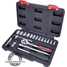 dugókulcs klt. CV., 45fog; 1/4", 19db, dugófejek: 4-14mm