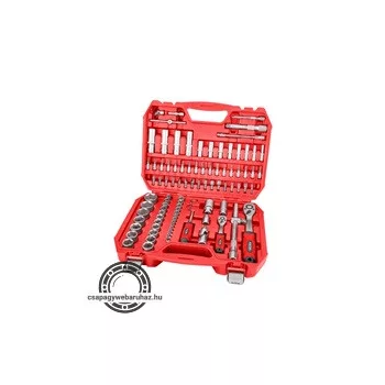   dugókulcs klt., CV., racsnis 45fog ; 1/4" és 1/2", 94db, 4-32mm, 32db bit(lapos, kereszt,imbusz,torx), gyertyakulcs16&21