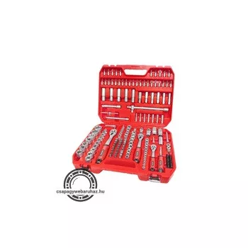   dugókulcs klt., CV., racsnis 45fog ; 1/4", 3/8" és 1/2", 172db, műanyag koffer