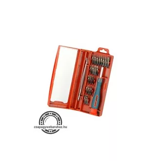   Órás csavarhúzó készlet 22 db C.V. bitekkel; lapos 1,5-3mm, PH000-PH1, PZ0-PZ1, imbusz: 1,5-3mm, torx: T6-20 EXTOL 8819104