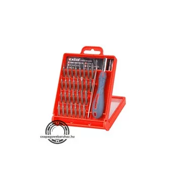 órás csavarhúzó klt. 32 db C.V. bitekkel;