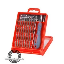 órás csavarhúzó klt. 32 db C.V. bitekkel;
