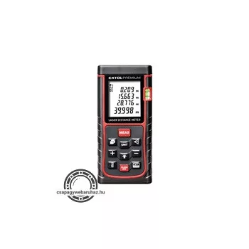  távolságmérő, digitális lézeres; mérési tartomány: 0,05-40m, pontosság: +/-1,5mm