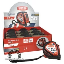 mérőszalag, gumírozott, 1 stoppos, 7,5m×25mm