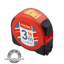 mérőszalag, ablakos, gumírozott, 1 stoppos, 3m×16mm
