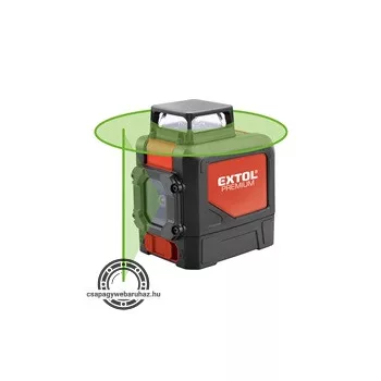   automatikus lézeres vízszintező, ZÖLD, 1D1V (1×360°+1V) pontosság: 0,3mm/1m, 1/4" menet