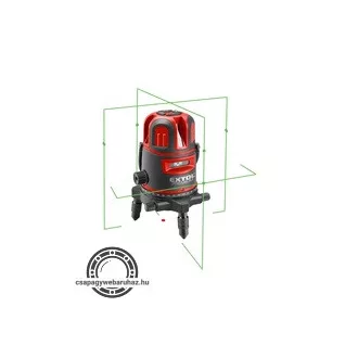   Automatikus lézeres vízszintező, ZÖLD, 1H4V6D (1 horizontális+ 4 vertikális+ 6 pont) pontosság:0,3 mm/1m EXTOL 8823312