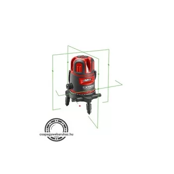   automatikus lézeres vízszintező, ZÖLD, 1H4V6D (1 horizontális+ 4 vertikális+ 6 pont) pontosság:0,3 mm/1m