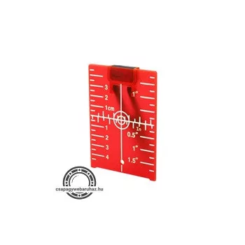 lézeres céltábla vízszintezőhöz, PIROS, 105×75mm