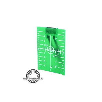 lézeres céltábla vízszintezőhöz, ZÖLD, 105×75mm