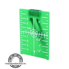 lézeres céltábla vízszintezőhöz, ZÖLD, 105×75mm