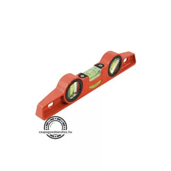   vízmérték 250mm, mágnessel, 3 libella, pontosság: 1mm/1m, festett ALU