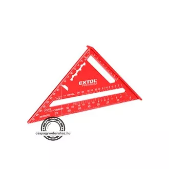   Asztalos derékszög, 180 mm, ALU, lézer gravírozott, mm beosztás, 0-90° ferde beosztás EXTOL 8825100