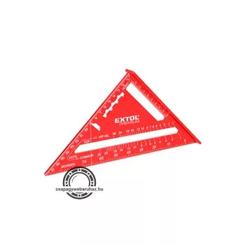   asztalos derékszög, 180 mm, ALU, lézer gravírozott, mm beosztás, 0-90° ferde beosztás