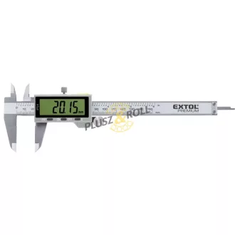   Digitális tolómérő; 0,01×150mm, mélységmérővel, rozsdamentes acél, pontosság ±0,02 mm, IP54 EXTOL 8825221