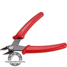 műszerész oldalcsípő fogó, mini, 130 mm, HRC 52-55, átvágható drót max.: réz: 2mm, acél:1mm