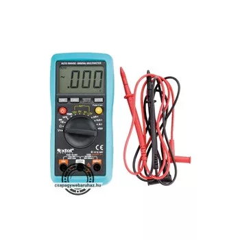   digitális multiméter; Amper/Volt/Ohm mérő, hangjelző funkcióval, CE, 3 db 1,5V AAA elem