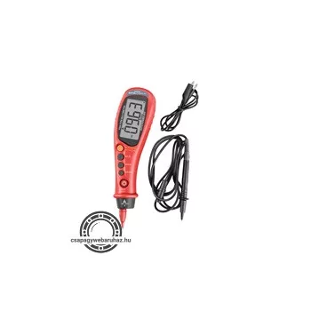   digitális multiméter, toll típusú; Amper/Volt/Ohm mérő, hangjelző funkcióval, CE, 2 db 1,5V AAA elem