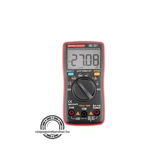   Digitális multiméter; Amper/Volt/Ohm mérő, True RMS, hangjelző funkcióval, CE, 2 db 1,5V AA elem EXTOL 8831254