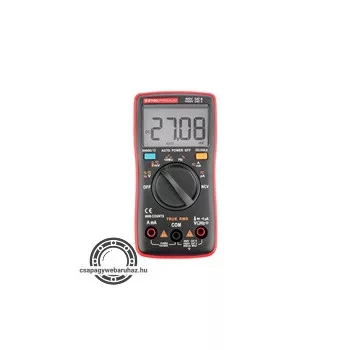   digitális multiméter; Amper/Volt/Ohm mérő, True RMS, hangjelző funkcióval, CE, 2 db 1,5V AA elem