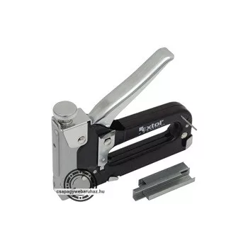   tűzőgép 11,3mm×4-14mm, TÜV/GS; feketére festett szénacél ház, hátsó töltés, biztonsági zár