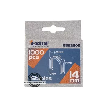   U-szeg profi tűzőgéphez 7,55×0,52×1,2mm ; 14mm, 1000db, használható: 4770704, 8851110 és 8851112 tűzőgéphez