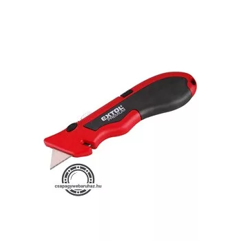   PVC vágókés, 5 db trapézpengével, gyorstöltős, pengetárolós, festett ALU ház, gumírozott, zsinórvágó penge: 9124,8855099