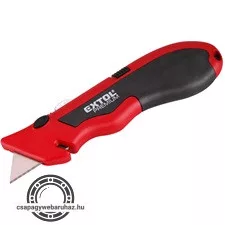 PVC vágókés, 5 db trapézpengével, gyorstöltős, pengetárolós, festett ALU ház, gumírozott, zsinórvágó penge: 9124,8855099