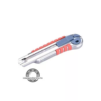   tapétavágó kés, 18mm gum. nyél fémházas; öntöltős 3 pengével, pótpenge: 9123A (10db), 8855091