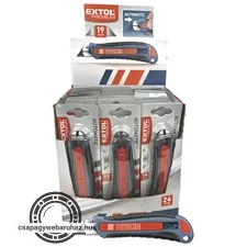 PVC vágókés, 1 db trapézpengével, automata penge visszahúzás, fémházas, pótpenge:9124, 9121, 8855099