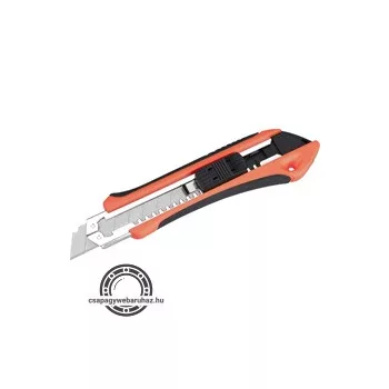   tapétavágó kés, 18mm fémház, öntöltős gum. 3 pengével, tripla vágóéllel, csavaros rögzítővel, pótpenge: 9123A, 8855091