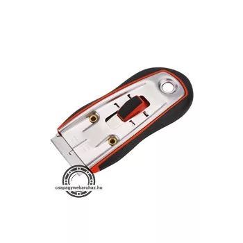   üvegtisztító kaparó, rozsdamentes acél test, műanyag borítás (ABS+TPR), multifunkciós, TÜV/GS; pótpenge 9141 (19×38mm)