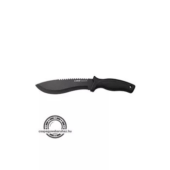   vadász- és túrakés, 2CR13 rozsdamentes acél penge, műanyag nyél, nylon tok, teljes/penge hossz: 290mm/170mm