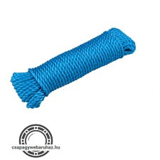 kötél, sodrott, kék, 6mm×20m, PP